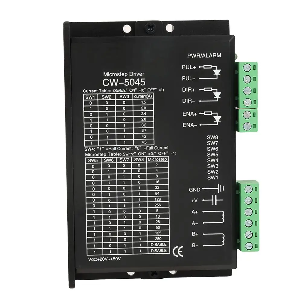 CW-5045 4.5A 24V-50VDC шаговый двигатель драйвер шаговый мотор контроллер драйвер для ЧПУ гибридные двигатели машина ЧПУ фрезерные наборы