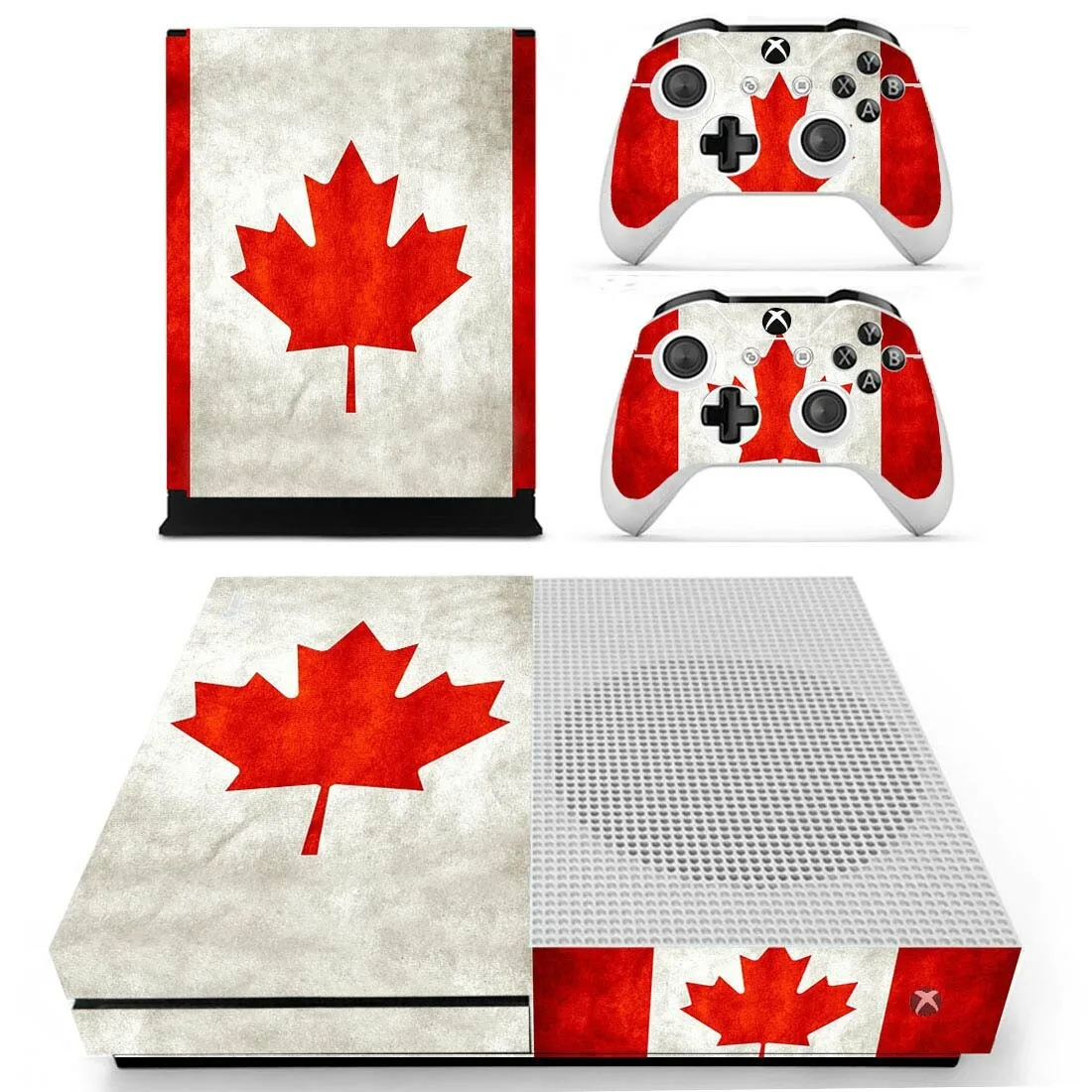 Канадский флаг наклейка s для Xbox One S виниловая кожа наклейки Pegatinas для Xbox one тонкая консоль и два контроллера кожи