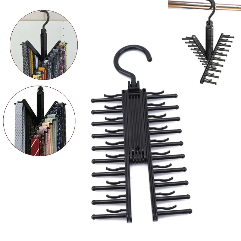 

Multifuction Storage Rack Tie Belt Organizer Rotating Ties Hanger Holder Closet Organization Wardrobe Finishing Rack Space Saver