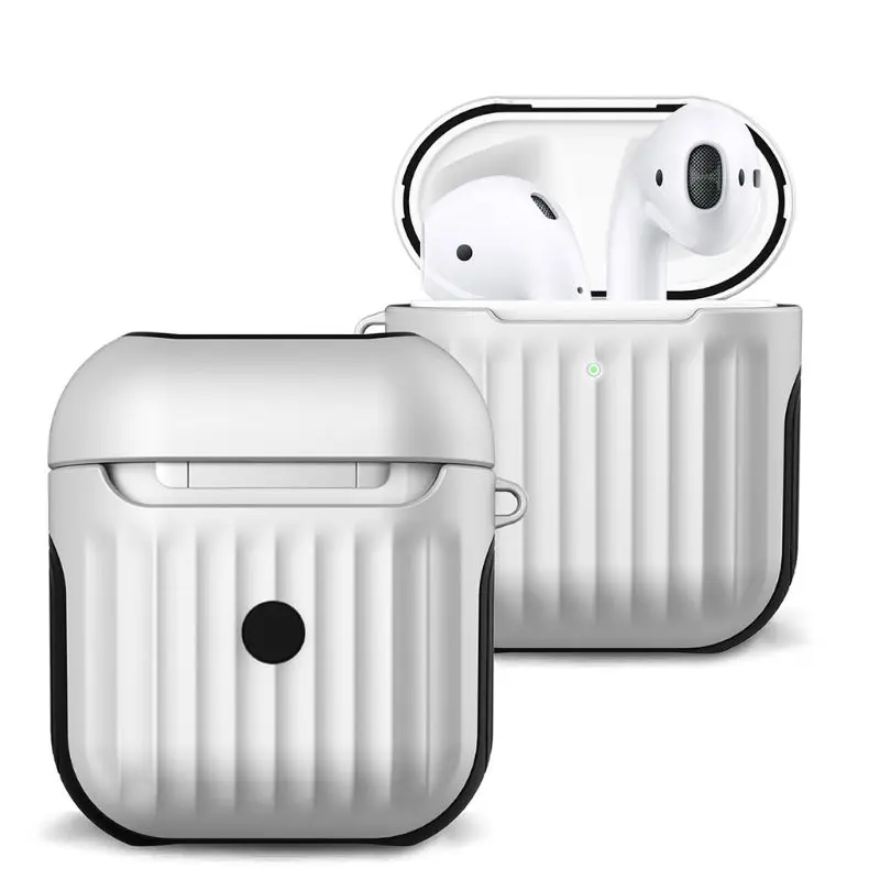 Жесткий защитный чехол против царапин для Apple Airpods 2 комплект наушников - Цвет: Белый