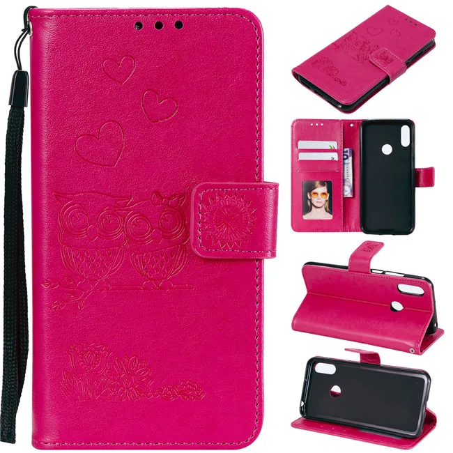 Для Xiaomi mi 8 Lite чехол Xio mi Red mi 5 Plus Note 5 Pro Red mi Note 7 флип-кошелек кожаный чехол задняя крышка отделения для карт чехол для телефона s - Цвет: Розово-красный