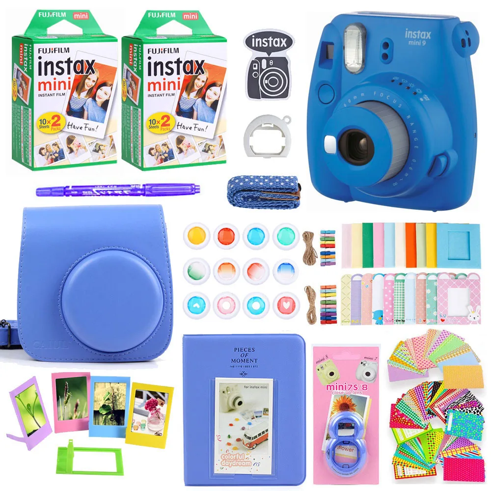 Fujifilm Instax Mini 9 Instant Photo Printing Camera With 40 Sheets Mini Film Paper Camera Shoulder