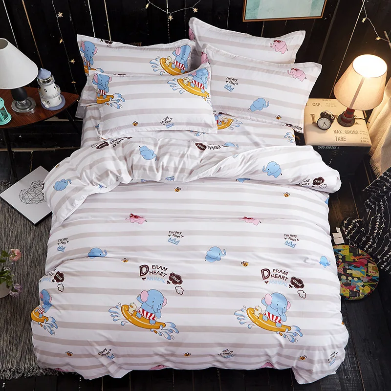 Bedding Set-24 Шлифовальный алоэ вера для детей возрастом от 4 шт./компл. постельное белье студенческого общежития комплект мягкие и приятные на ощупь ткани постельное белье богемный комплект, roupa de Кама - Цвет: Bedding Set-24