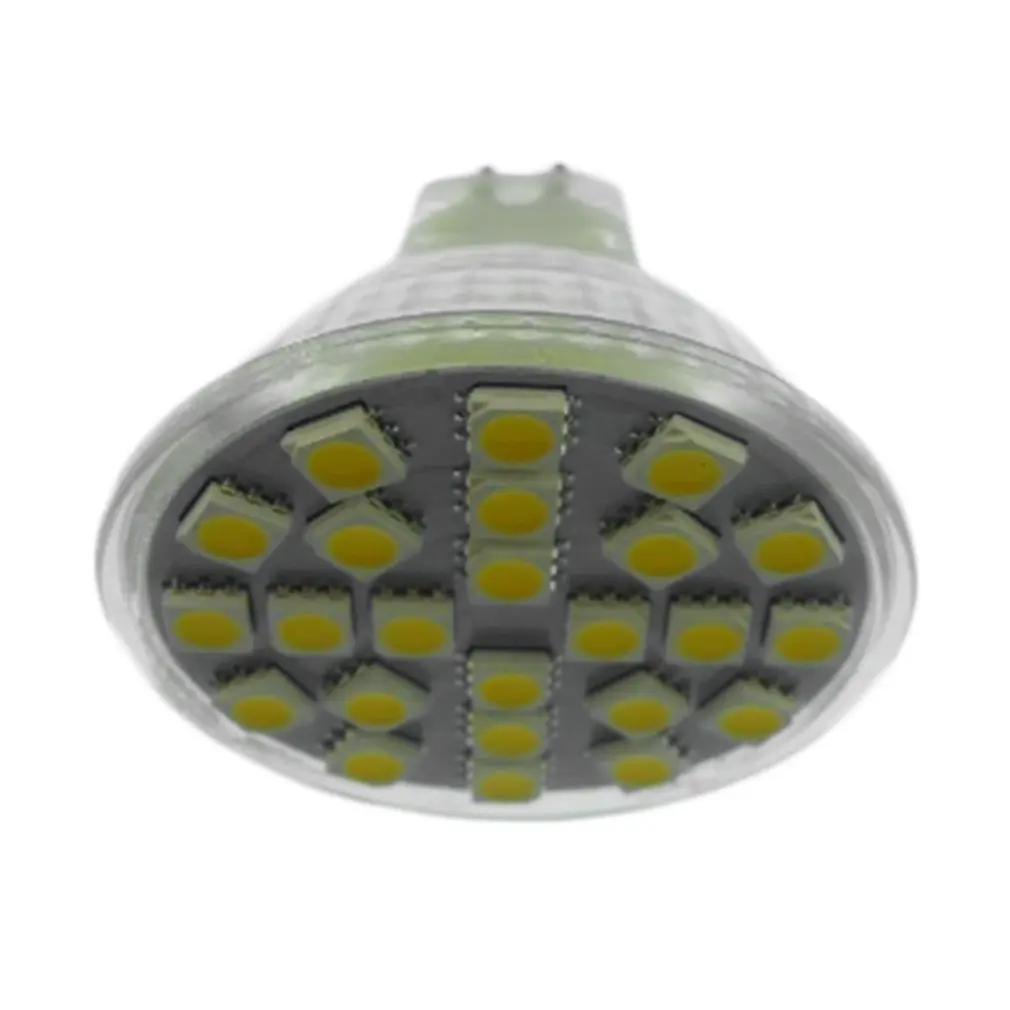 Точечный светильник MR16 24SMD-5050 светодиодный с теплым белым/белым светом вилка