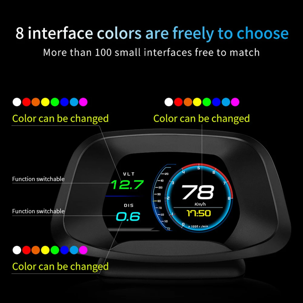 P19 OBD2 HUD ڵ  ÷ ĳ, GPS º ǻ  ӵ ׽Ʈ ŰƮ, ڵ ׼,  ǰ