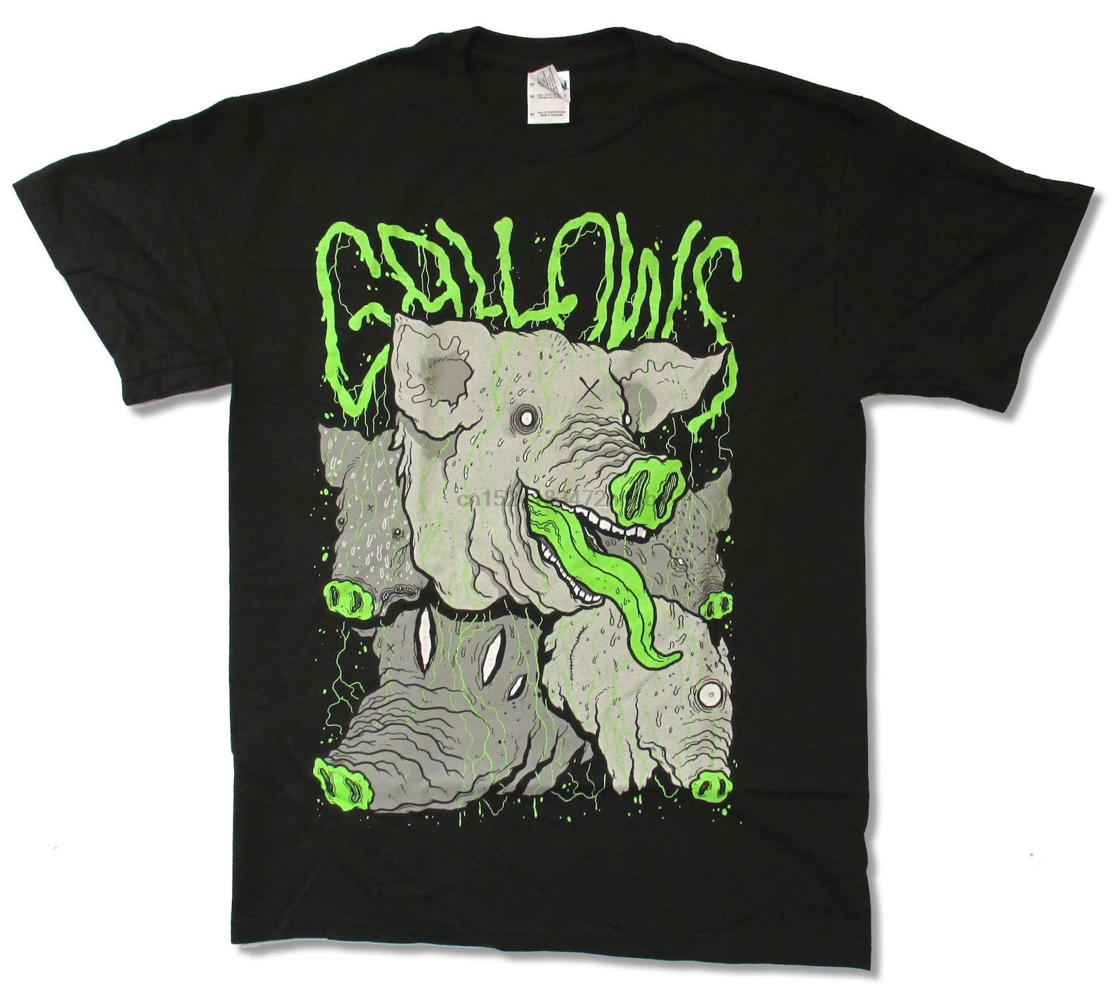 GALLOWS PIG BLACK T-SHIRT NEW OFFICIAL ADULT PUNK BAND Casual T Shirt Male Short Sleeve Pattern Fashion Style |