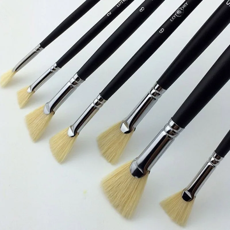The tail fan pen brush bristle gouache watercolor pen watercolor painting hair acrylic painting