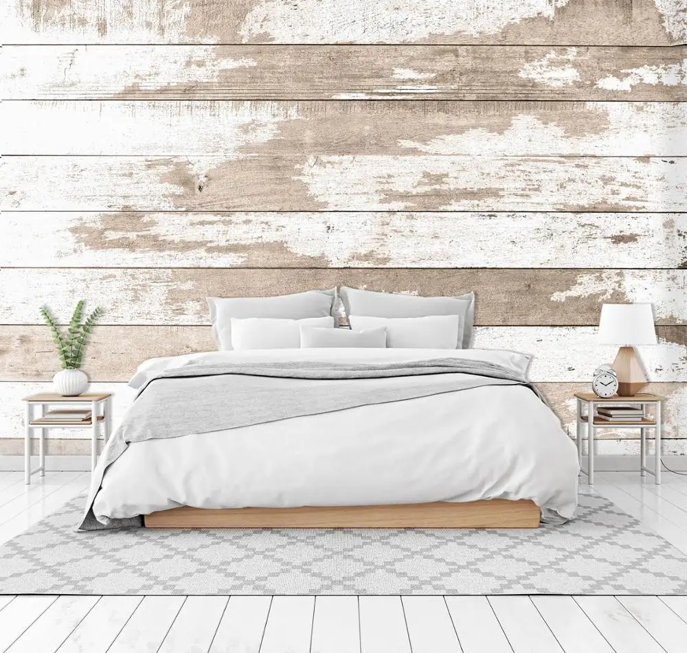 

[Self-Adhesive] 3D Wooden Board Stripes 522079 Wall Paper mural Wall Print Decal Wall Murals