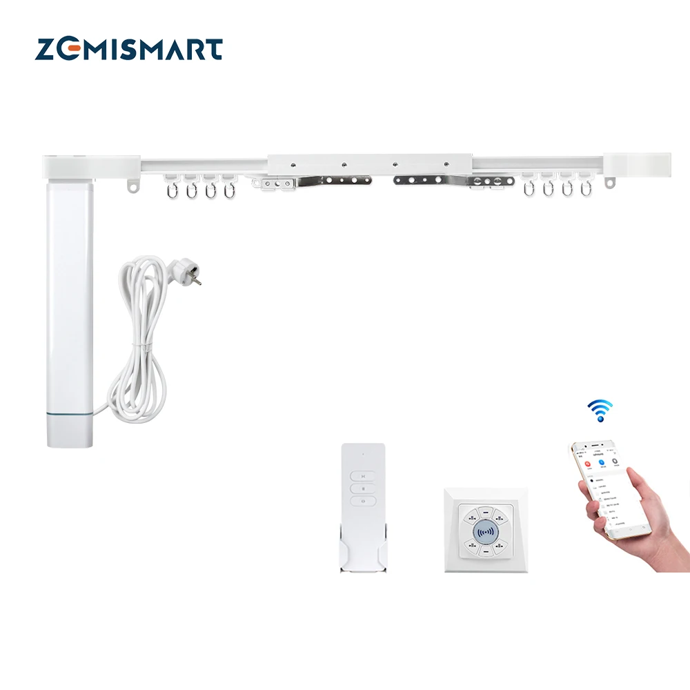 Zemismart-Control eléctrico de cortinas con motor, controlador RF inteligente ciego, con Alexa Echo Google, Tuya, WiFi, Broadlink