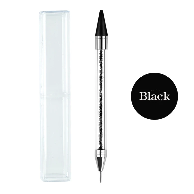 Dual-ended Nail Dotting Pen Crystal Beads Handle Rhinestone Studs Picker Wax Pencil Manicure Nail Art Tools 1 Pc nail art tools