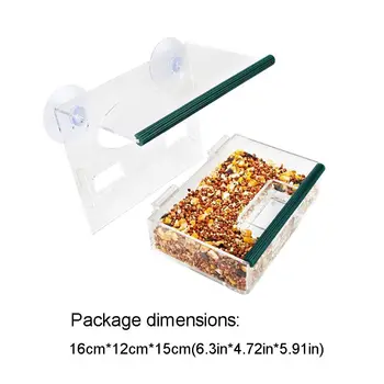 

Clear Glass Window Bird Feeder Hanging Removable Seed Tray Easy to Refill Clean