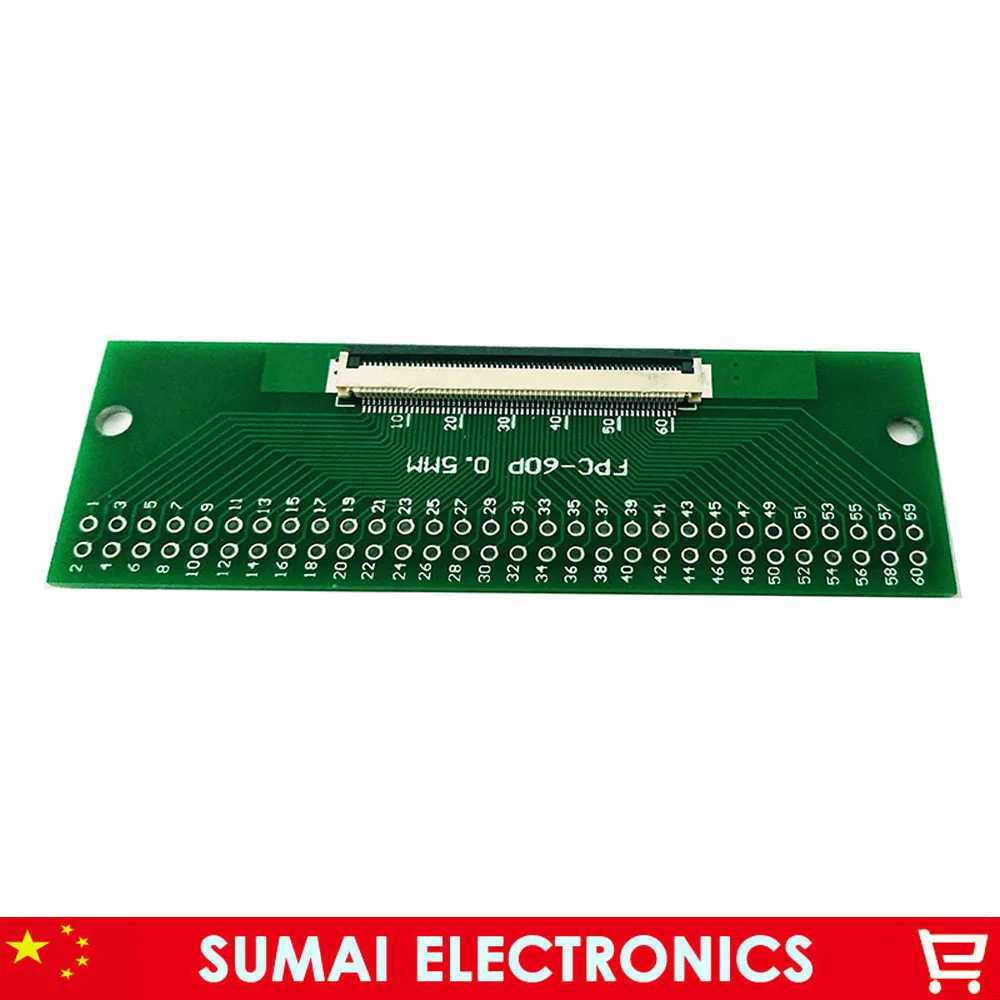 60 pin 0 5 мм FPC/FFC PCB разъем адаптера платы 60P плоский кабель односторонний |