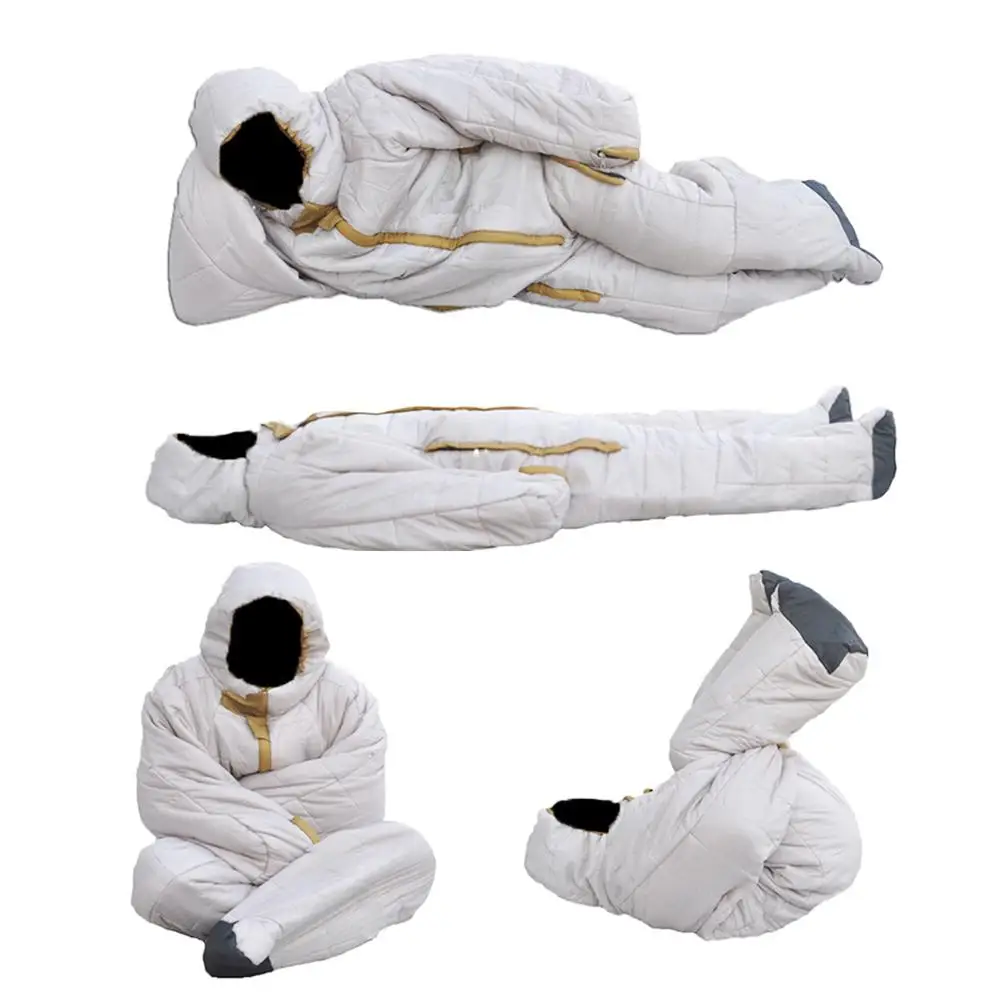 Взрослый спальный мешок с ножками для рук тент молнией на груди кемпинга в диком