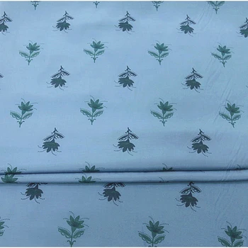 

Floral flower print on blue bottom silk cotton blended fabric 16momme 138cm width,SCT285