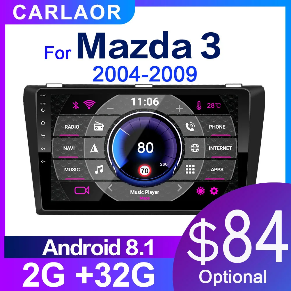Автомагнитола 2 ГБ + 32 Android 8 1 для Mazda 3 2004 2013 maxx axel Wifi автомобильная стереосистема dvd