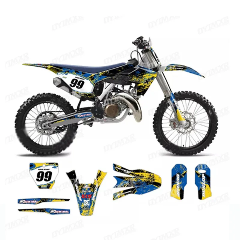 Графика Фоны наклейки 3m наклейки на заказ Roc комплект для HUSQVARNA 18 19 FE TE FC TC 250 350 450 500cc 704 - Цвет: 5