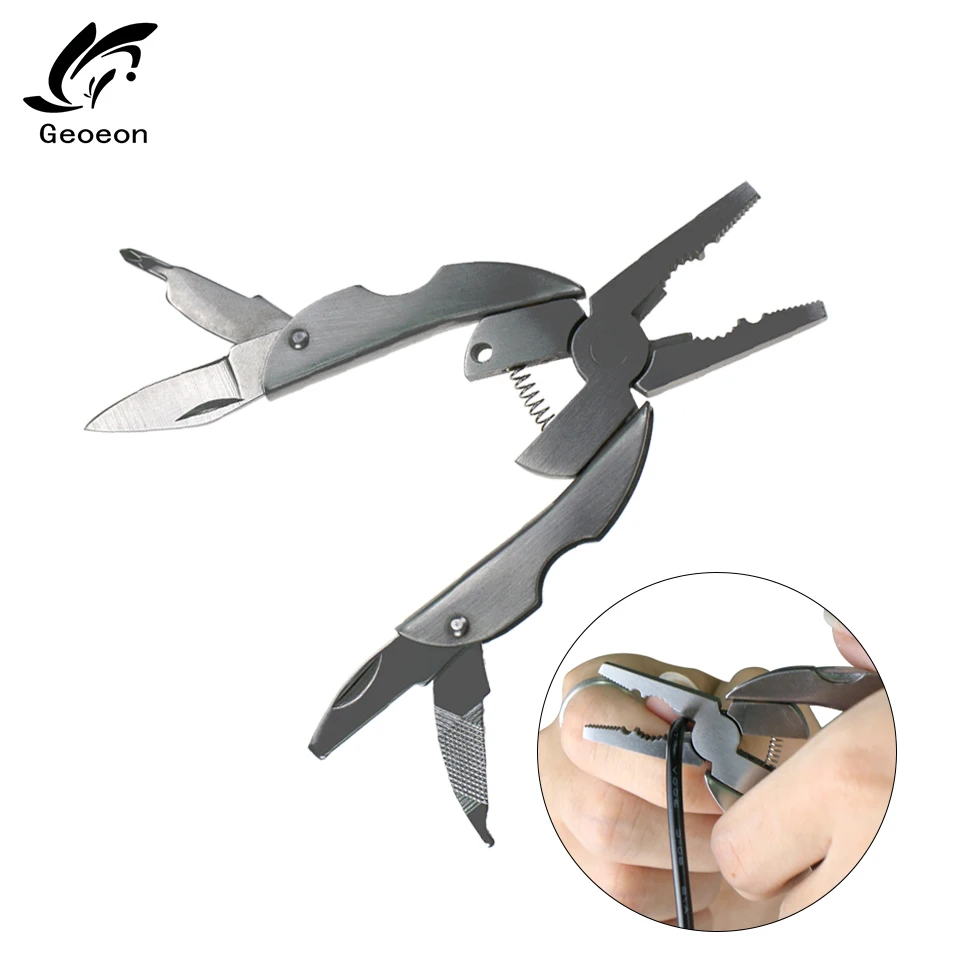 

Geoeon Mini Multitools Outdoor Plier Portable Folding Muilti-functional Plier Clamp Keychain Hiking Camping Tool Part A18