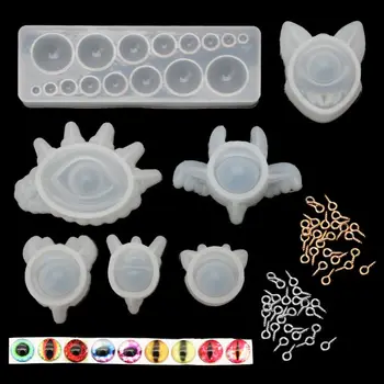 

Large Pack of DIY Resin Evil Eye Pendant Silicone Molds Kit Jewelry Making Tools