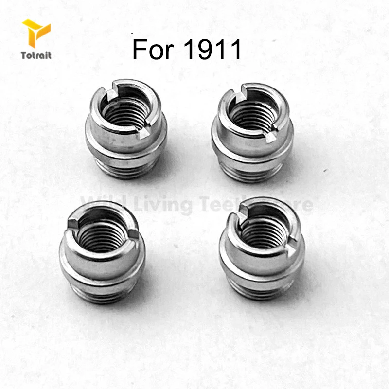 

4pieces 1911 Bushings Screws CNC Machined From 416 Stainless Steel 1911 Grips Screws