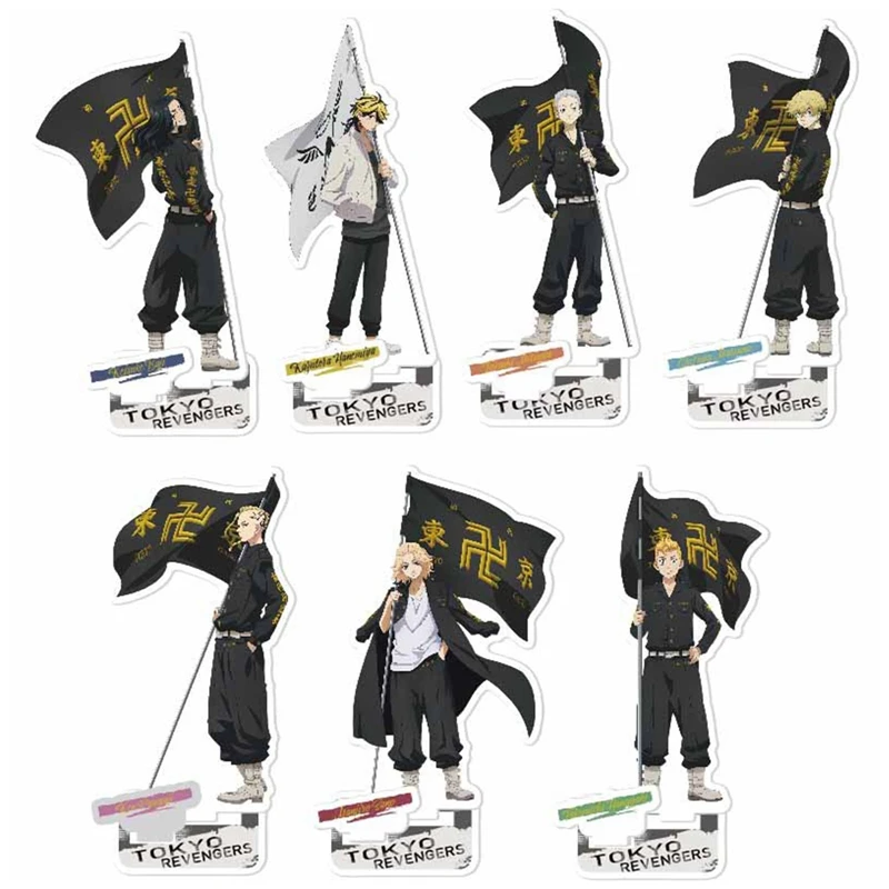 Cartoon Tokyo Revengers Anime Figure Cosplay Acrylic Stands Manjiro Ken Takemichi Hinata Atsushi Model Plate Fans Key Chain