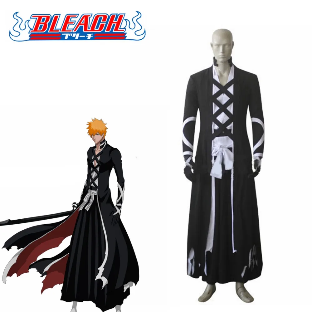 Full Set Аниме Bleach Kurosaki ichigo Косплей Костюм Bleach косплей наряды Хэллоуин Косплей костюмы - Цвет: Full Set