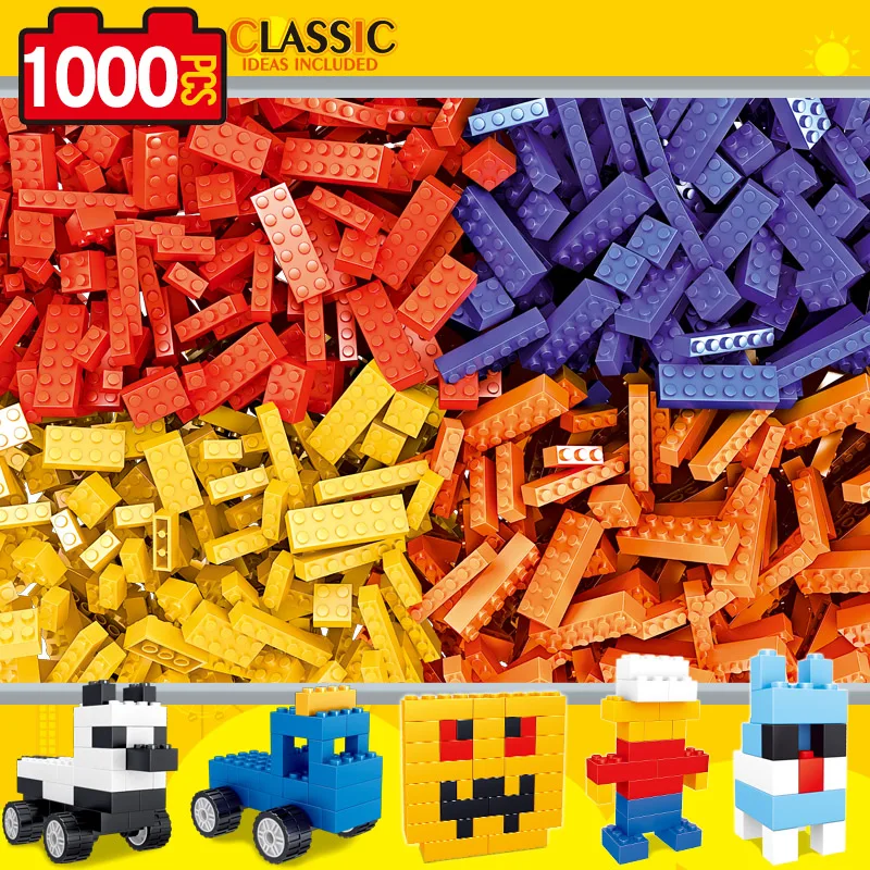 

1000 Pieces DIY Building Blocks Compatible LegoINGly City Creative Bricks Bulk Model Figures Educational Kids Toys For Children