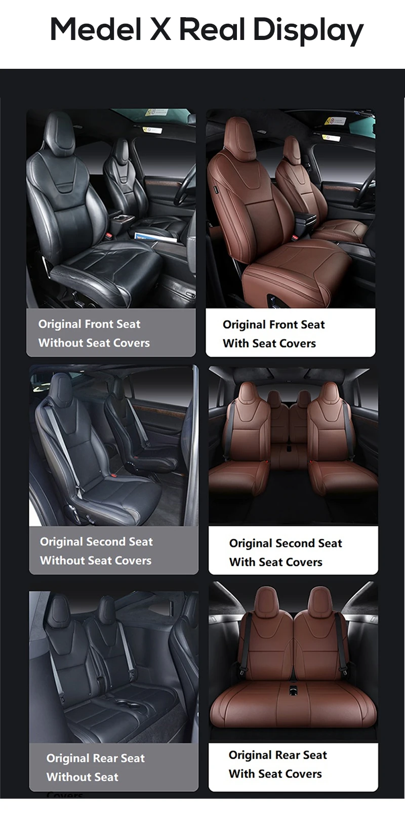 Car Accessories Seat Covers For Tesla Model X