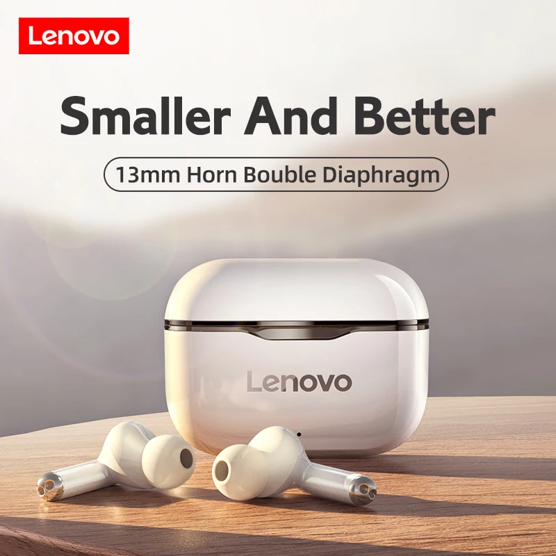 Flash Sale Lenovo-auriculares inalámbricos LP1 con Bluetooth, dispositivo deportivo resistente al agua, con cargador de 300mAh, sonido de estéreo HIFI y micrófono jYQOMkkmb7l