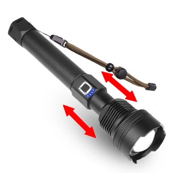 

Tactical LED Flashlight USB Rechargeable Hiking Torch 18650 Flashlight Outdoor Flashlight USB Recharge Tactical Flashlight