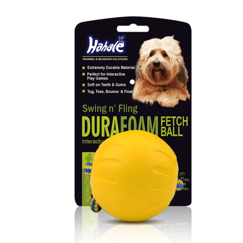 Safe And Durable Eva Pet Ball Training Toy Dog Wearing A Rope Solid Bouncy Ball Training Dog Training Dog Pet Throwing Ball