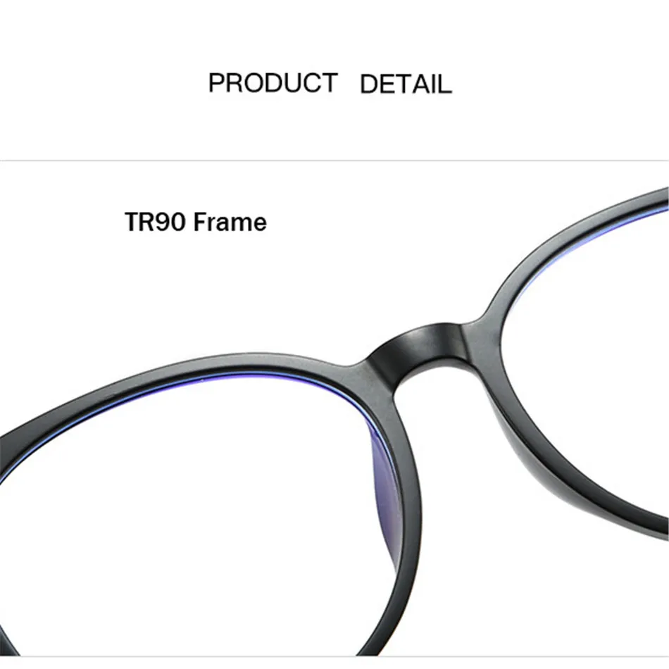 Iboode анти голубой луч оправа для компьютерных очков женщин TR90 сверхлегкие круглые прозрачные очки мужские защитные очки для глаз