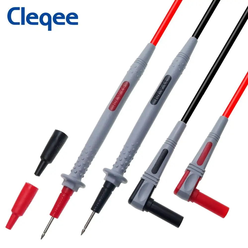 Cleqee P1505 1000 В/10 А 150 см универсальная Двойная силиконовая обертка медная игла мультиметр Пробник ручка тестовый провод для цифрового мультиметра