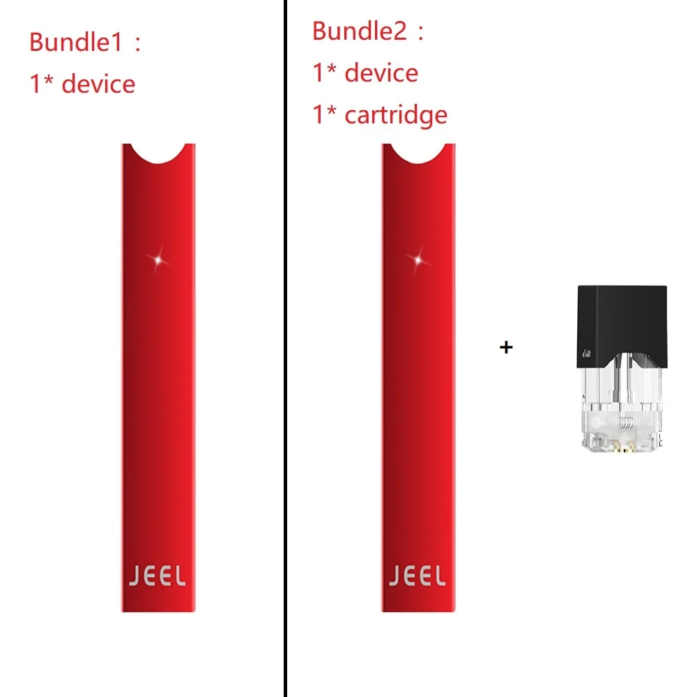 red Е испаритель сигарет Vape комплект с 4 шт 0,7 мл картриджи распылитель Pod система Стартовые наборы для juul Pods - Цвет: red
