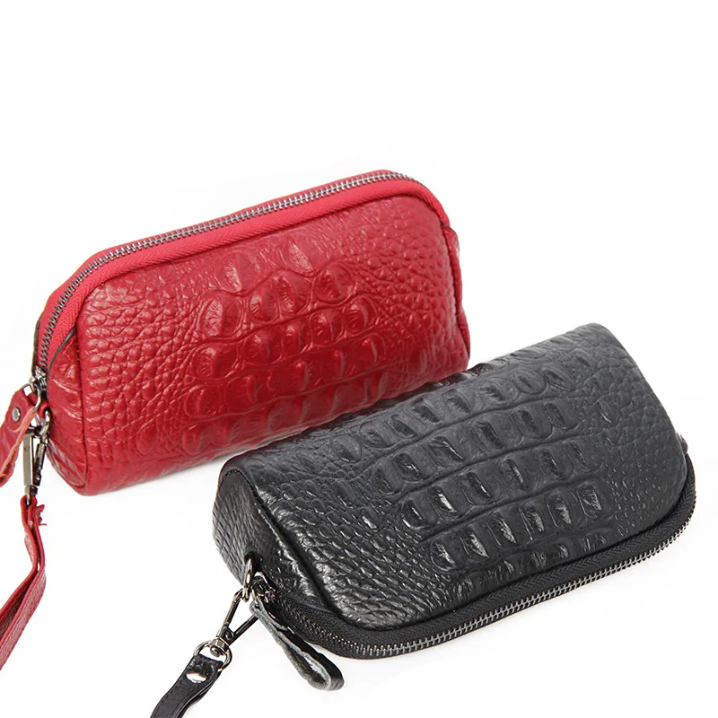 Women Wallets Long Fashion Alligator Pattern Zipper Clutch Bag New Mobile Phone Bag Genuine Leather Coin Purse Lady Wallet