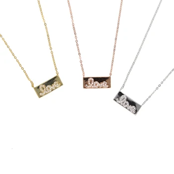 

Wholesale elegance delicate Jewelry Necklace 925 Sterling Silver Love Letter Heart Cubic Zirconia Pendant Jewellery Necklaces