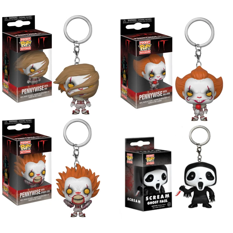 Funko Pop Pocket Стивен Кинг это брелок Pennywise крик призрак лицо Фигурки игрушки