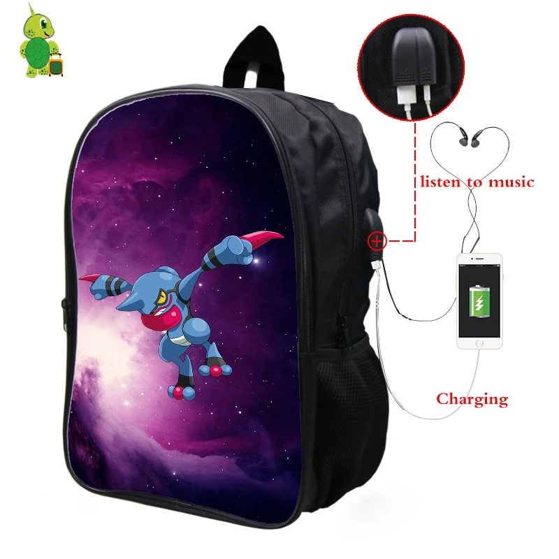 21 Pokemon Banette Galaxy Космический рюкзак Многофункциональный USB зарядка Разъем для наушников ноутбук рюкзак для подростков мужчин и женщин школьные сумки - Цвет: 21