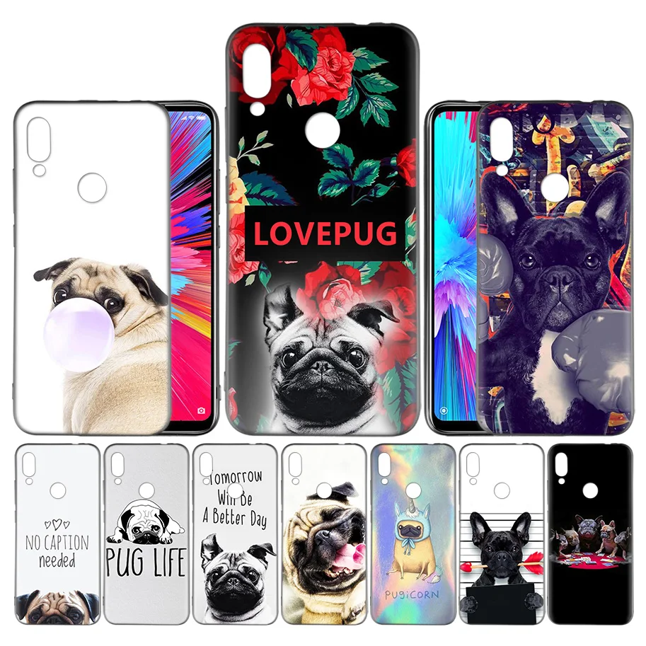 

Coque Case for Xiaomi Mi 9 9T A3 Lite Redmi Note 7 K20 CC9e 6 5 7A 6A F1 Pro Cover Phone Bags Shell French Bulldog Dog PUG