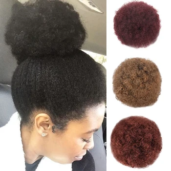 

DIANQI African bougnon hair accessories curly African puff soft head elastic hair black women synthetic bag