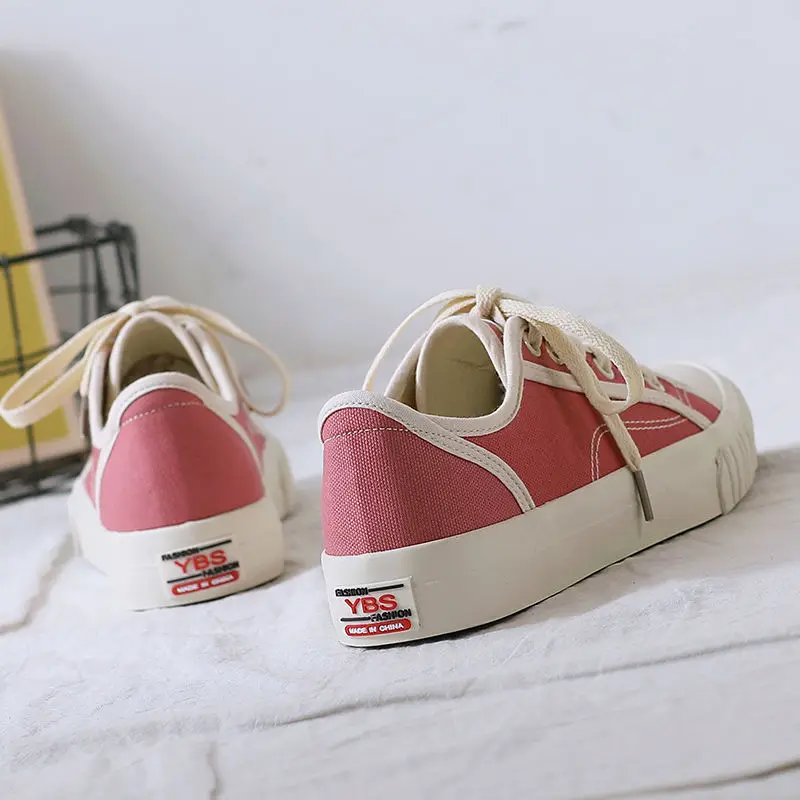 

2019 New Style Versatile Low Top Canvas Shoes Children Korean-style Students Street Snap Shoes Flat Shoes White INS Harajuku