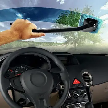 

Auto Window Cleaner Windshield Windscreen Microfiber Car Wash Brush Dust Long Handle Car Cleaning Tool Car Care Glass Towel
