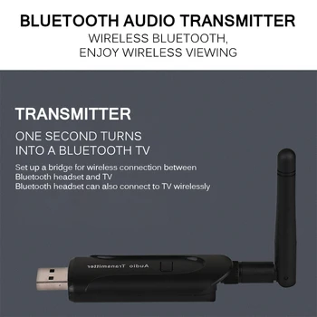 

Wireless Bluetooth Converter Transmitter Stereo Audio Music Bluetooth Adapter For TV Phone PC Y1X2 Stable Signal Transmitter