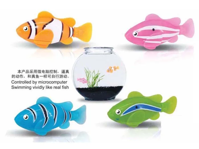 

Robo Fish Model Magical Electric Swimming Sensing Electronic Clownfish Infants Children Bath Water Toys