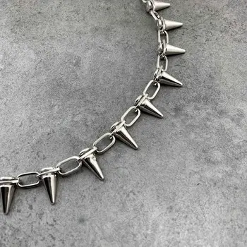 

Punk Spike Jeans Pants Chain Secure Travel Wallet Chain Link Coil Leash Jewelry U90E