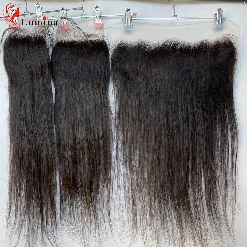 Transparent Lace Frontal Closure Only Peruvian Straight Human Hair 13x4 Lace Frontal 4x4 Lace Closure Remy Hair 5x5 Lace Closure