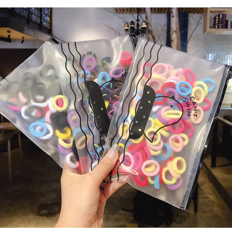 M MISM 100pcs/Set Colorful Nylon Small Elastic Hair Bands Girls Children Ponytail Holder Rubber Kids Accessories | Аксессуары для