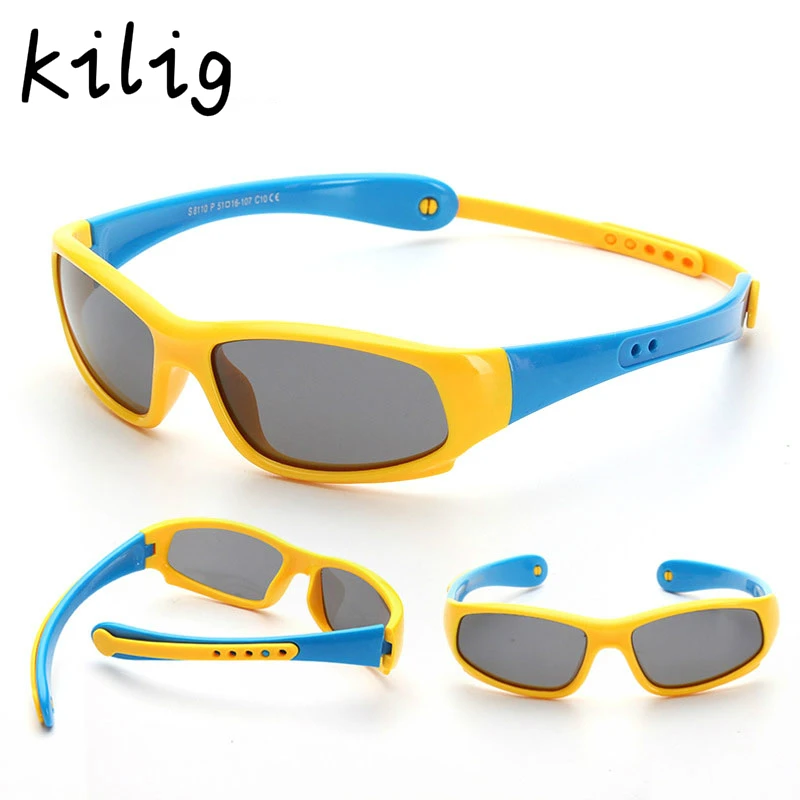 Спортивные детские солнцезащитные очки, поляризационные, ретро очки, смола, защитная оправа, модные очки, детские оттенки, UV400