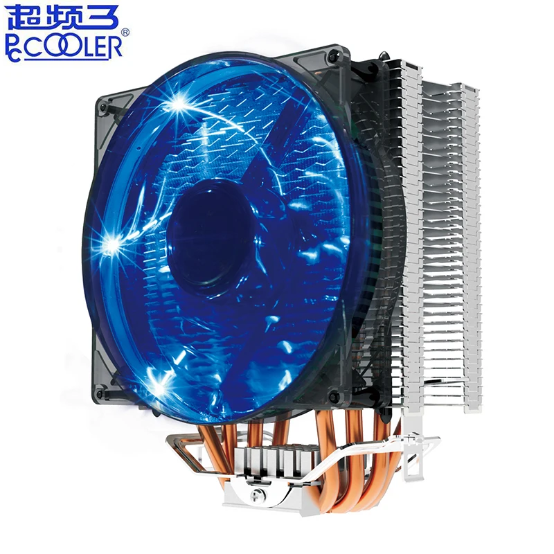  Pccooler X4 4 Heatpipe CPU kühler 120mm blau LED PWM leise lüfter für Intel 775 1155 1156 2011 AMD 