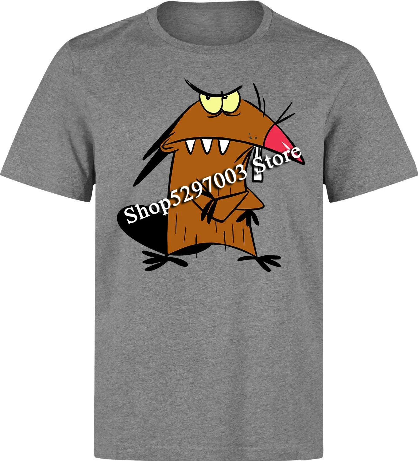 Angry Beavers Daggett Dag/серая футболка с рисунками героев мультфильмов для мужчин (в