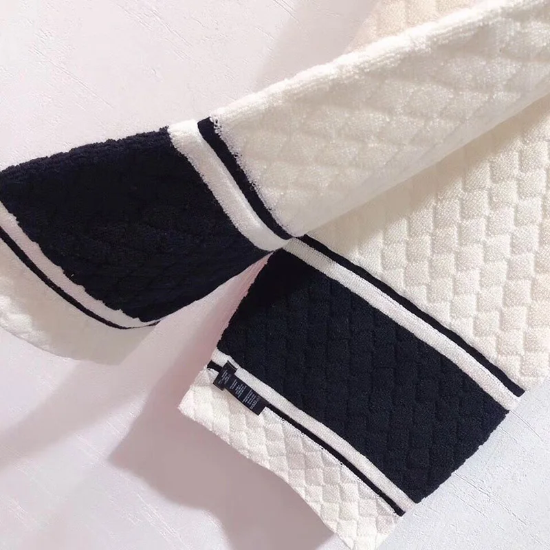 LINGHAN женский осенний зимний черно-белый кашемировый шарф, тёплый шарф-шаль, длинный шарф 32*202